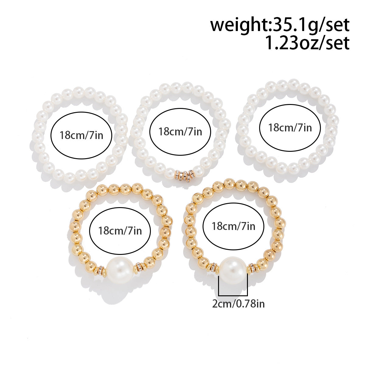 Planderful Beaded Bracelet Set for Women Versatile Exaggerated Multi Layer Design Statement Jewelry Vienna Verve