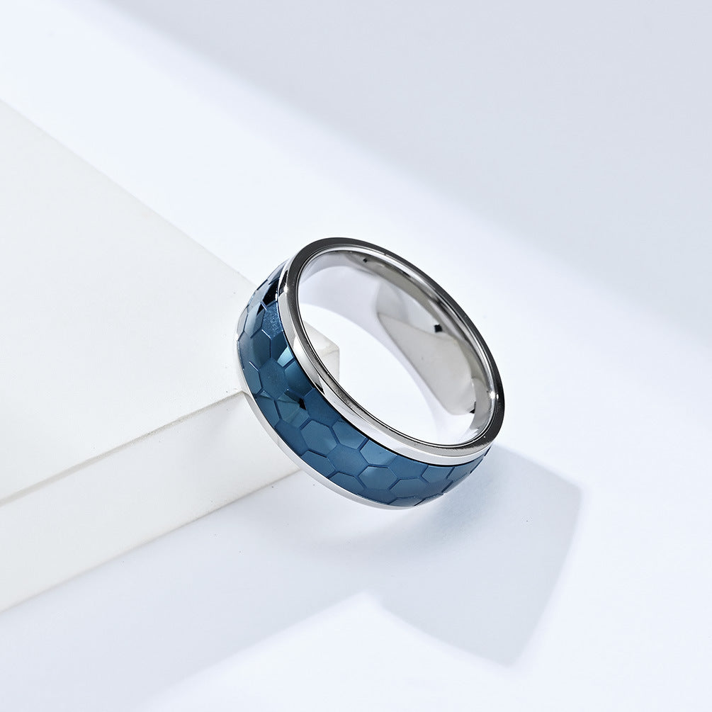 Planderful Football Ring For Fans World Cup Souvenir Titanium Steel Commemorative Ring Size 8 9 10 11 12 13