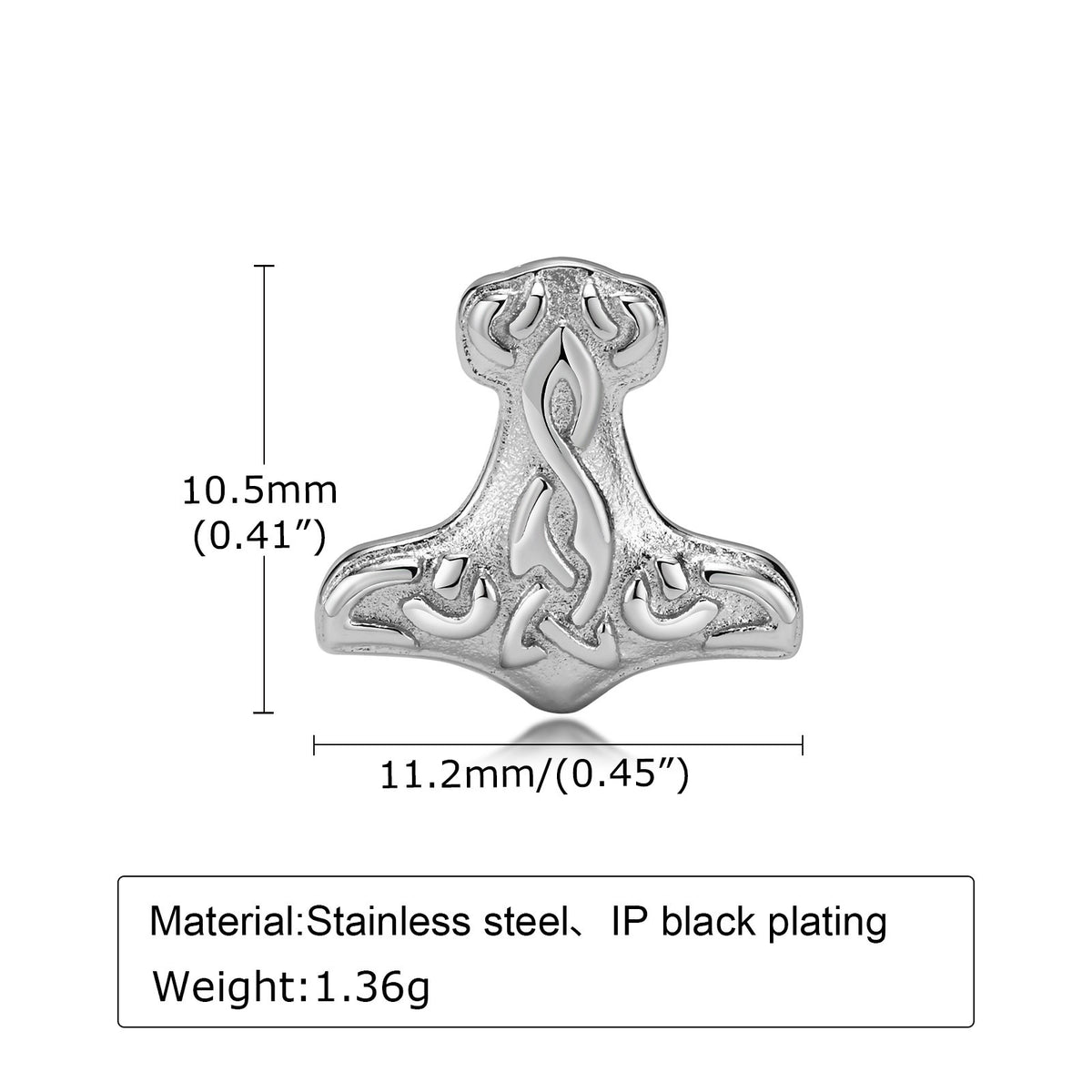 Viking Single Earring — Black