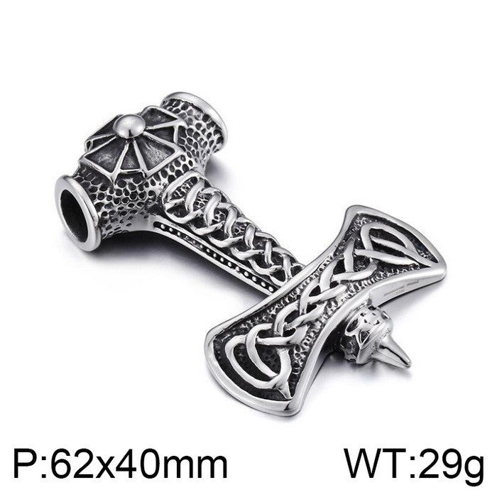 Planderful Dark Wolf Head Pendant Men Titanium Steel