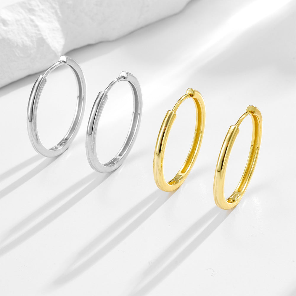 S925 Sterling Silver Ear Buckle Bare Body Earrings