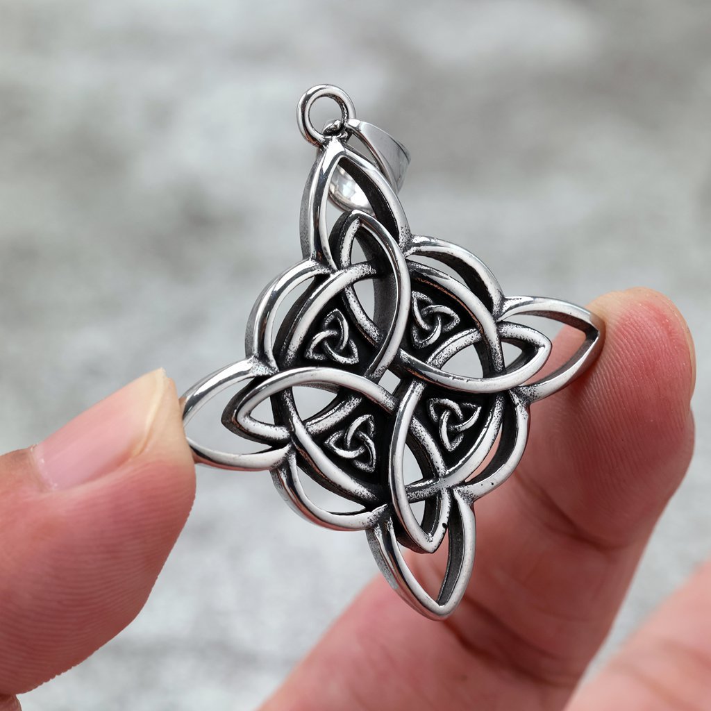 Vintage Stainless Steel Men's Pendant Necklace