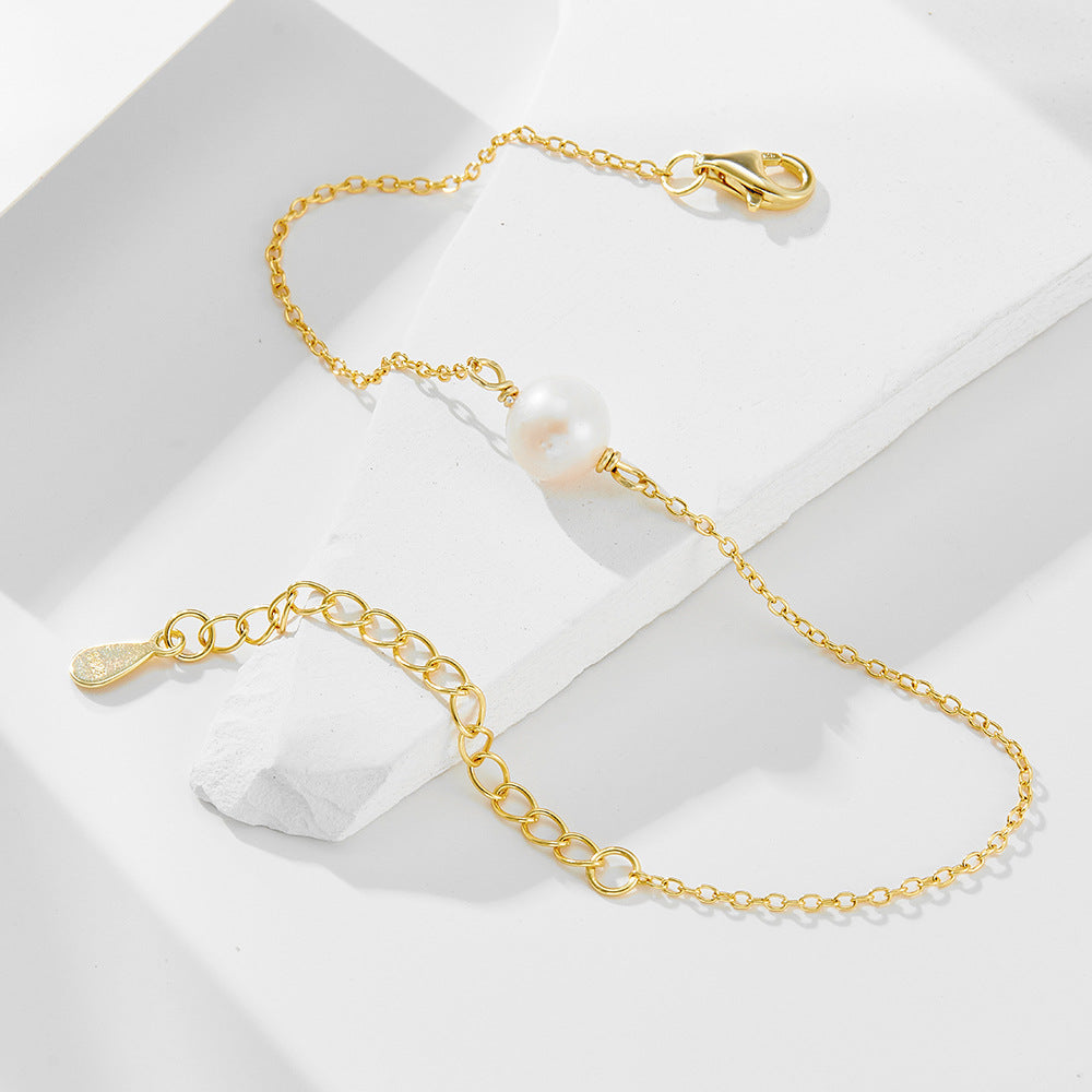 S925 Sterling Silver Daily Natural Pearl Bracelet European, American Style Accessories