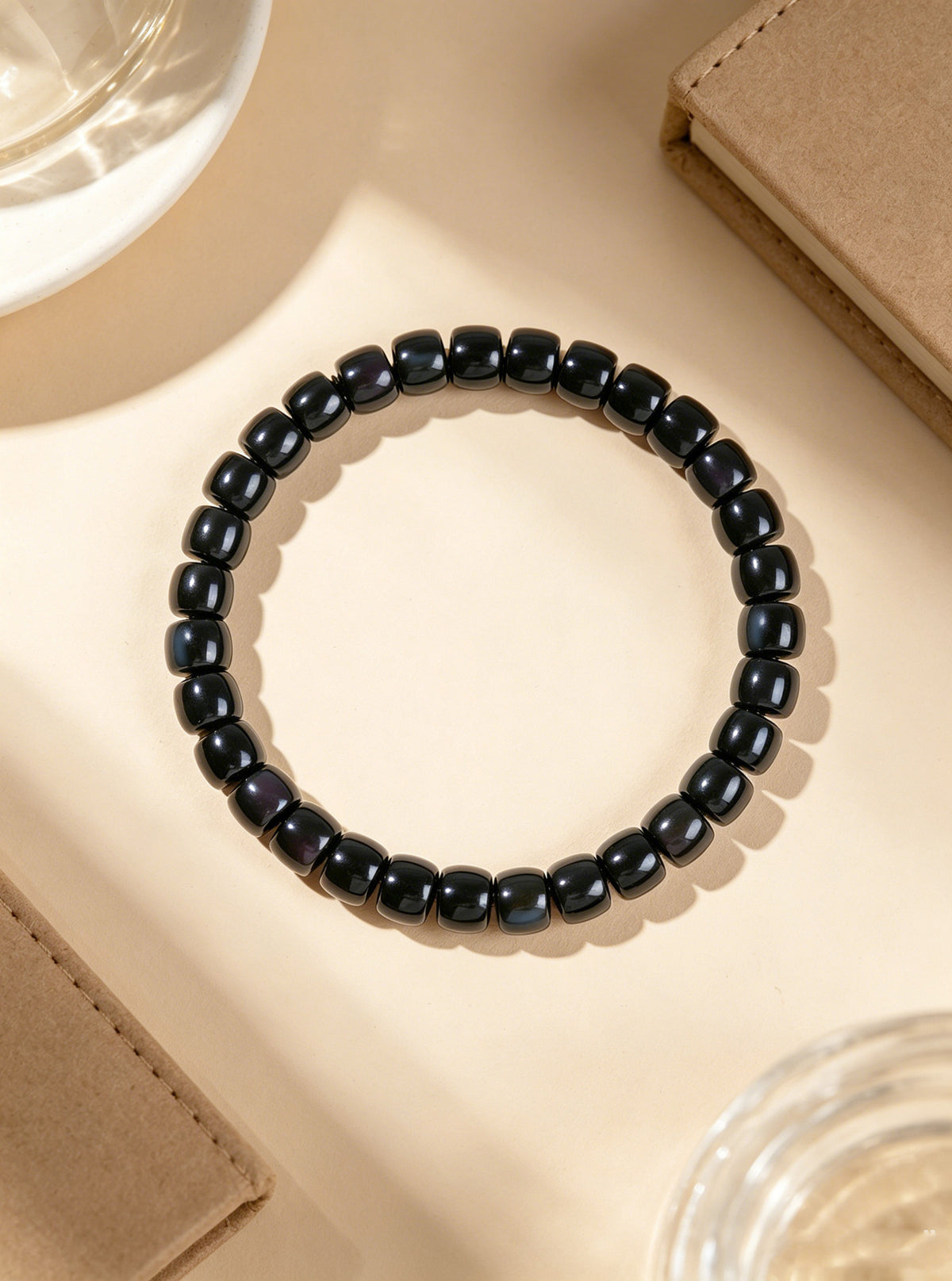 Obsidian Straight-Cut Bracelet