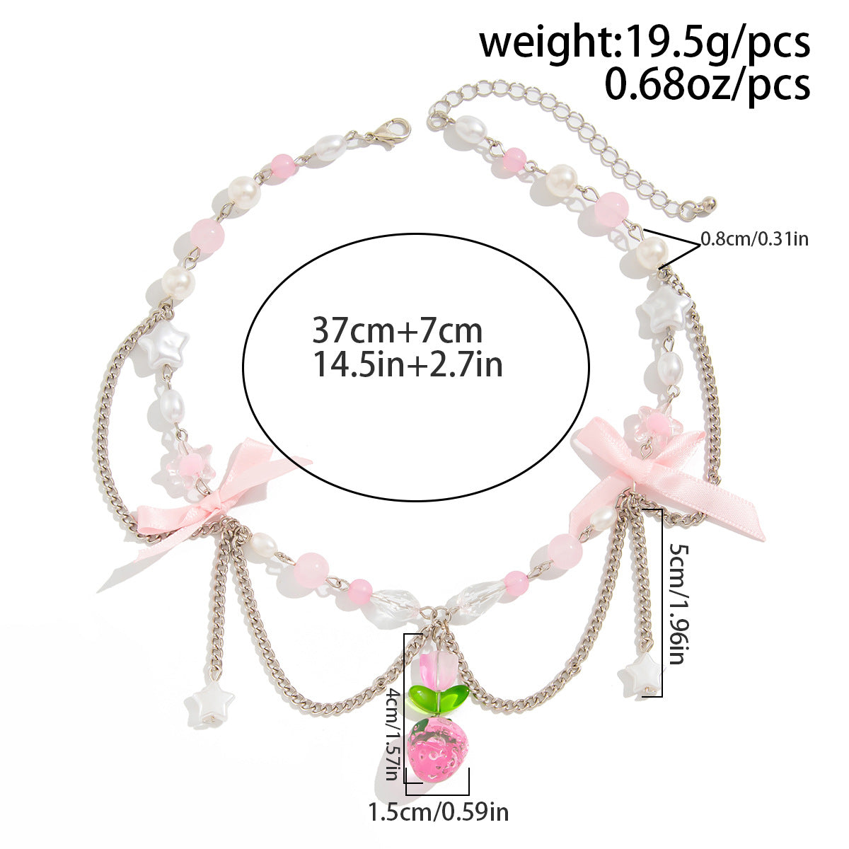 Strawberry Pearl Tassel Necklace Collection