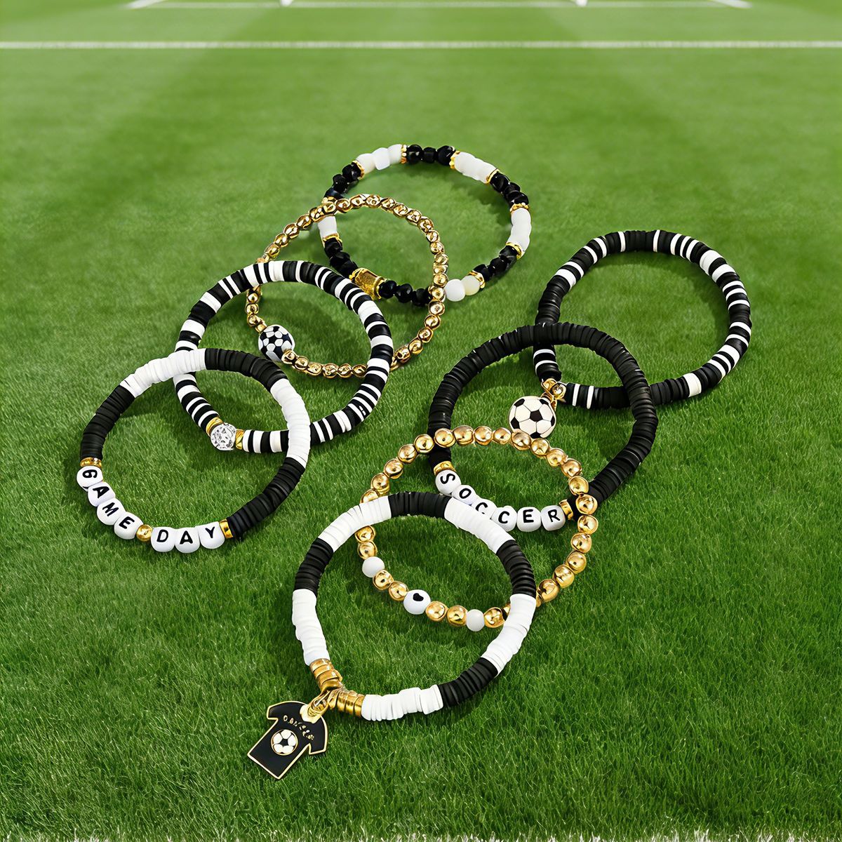 Planderful Premium World Cup Football Bracelet Europe United States Stacked Pendant Jewelry For Fans