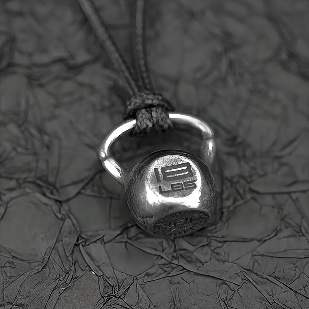 European and American Jewelry Wholesale Titanium Steel Men's Kettlebell Pendant Necklace
