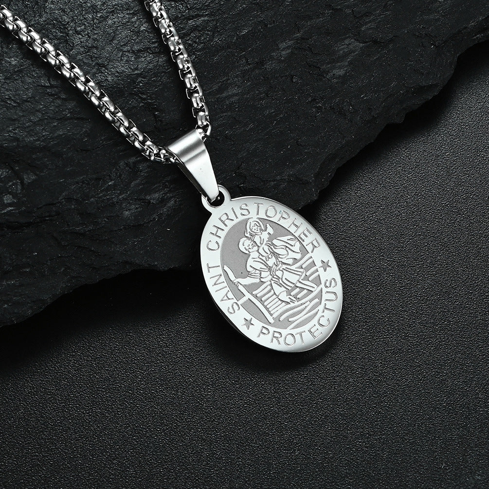 European and American Style Saint Christopher Pendant for Men