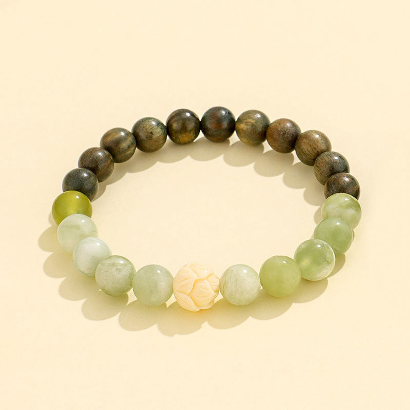 Green Sandalwood Couple Bracelet