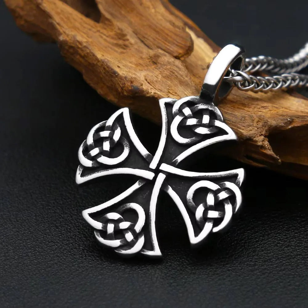 Punk Cross Viking Stainless Steel Men's Pendant Necklace