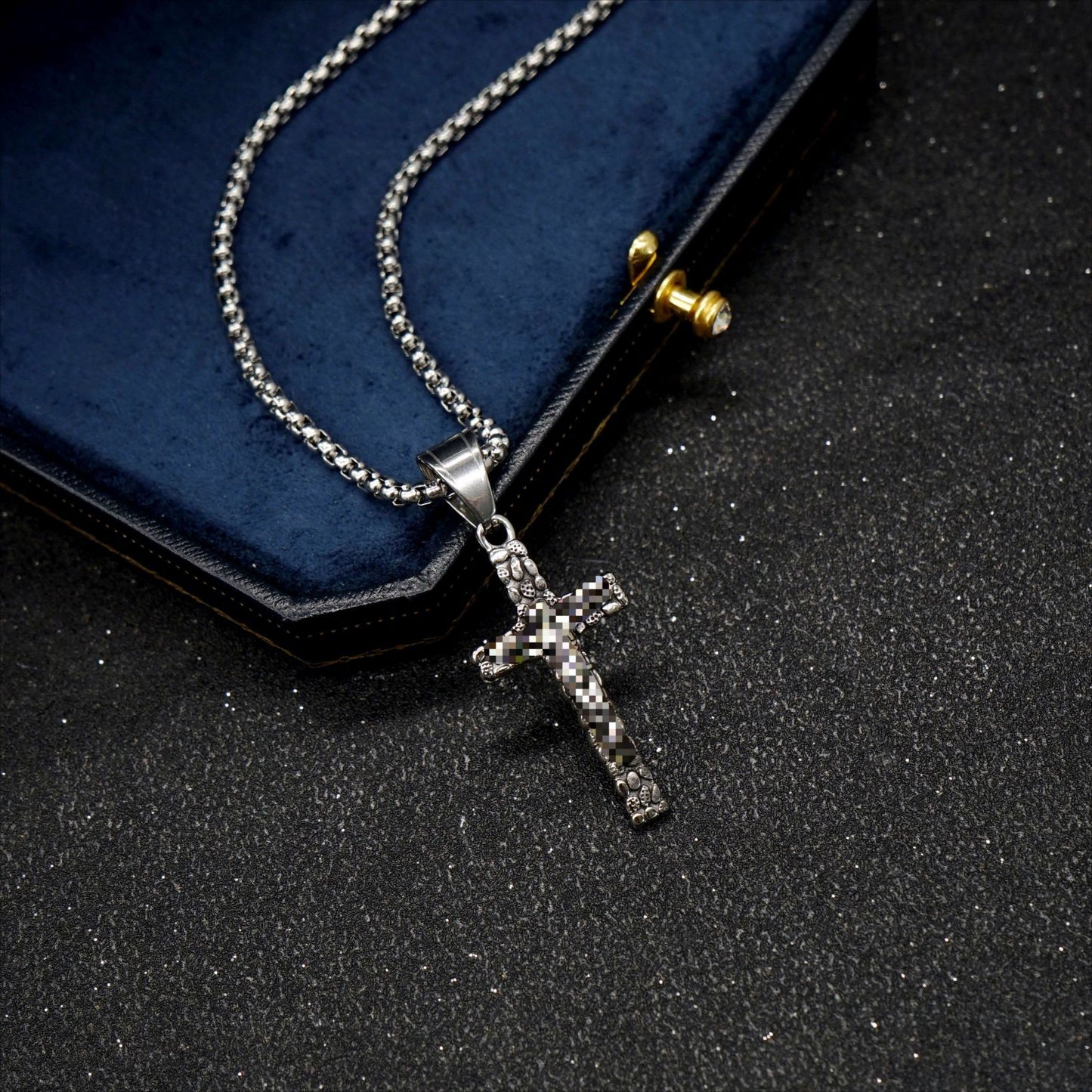 Steel Necklace – Vintage Cross Pendant