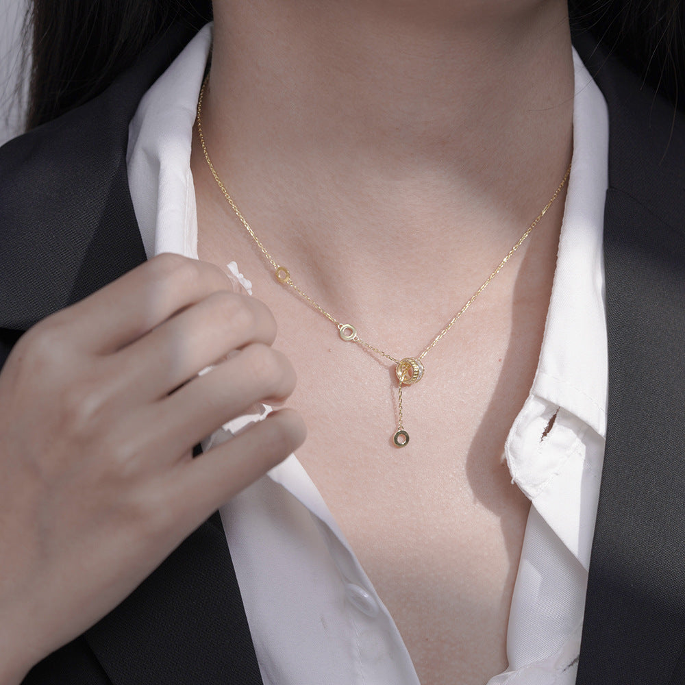 Premium Light Luxury Zircon-Encrusted S925 Sterling Silver Necklace