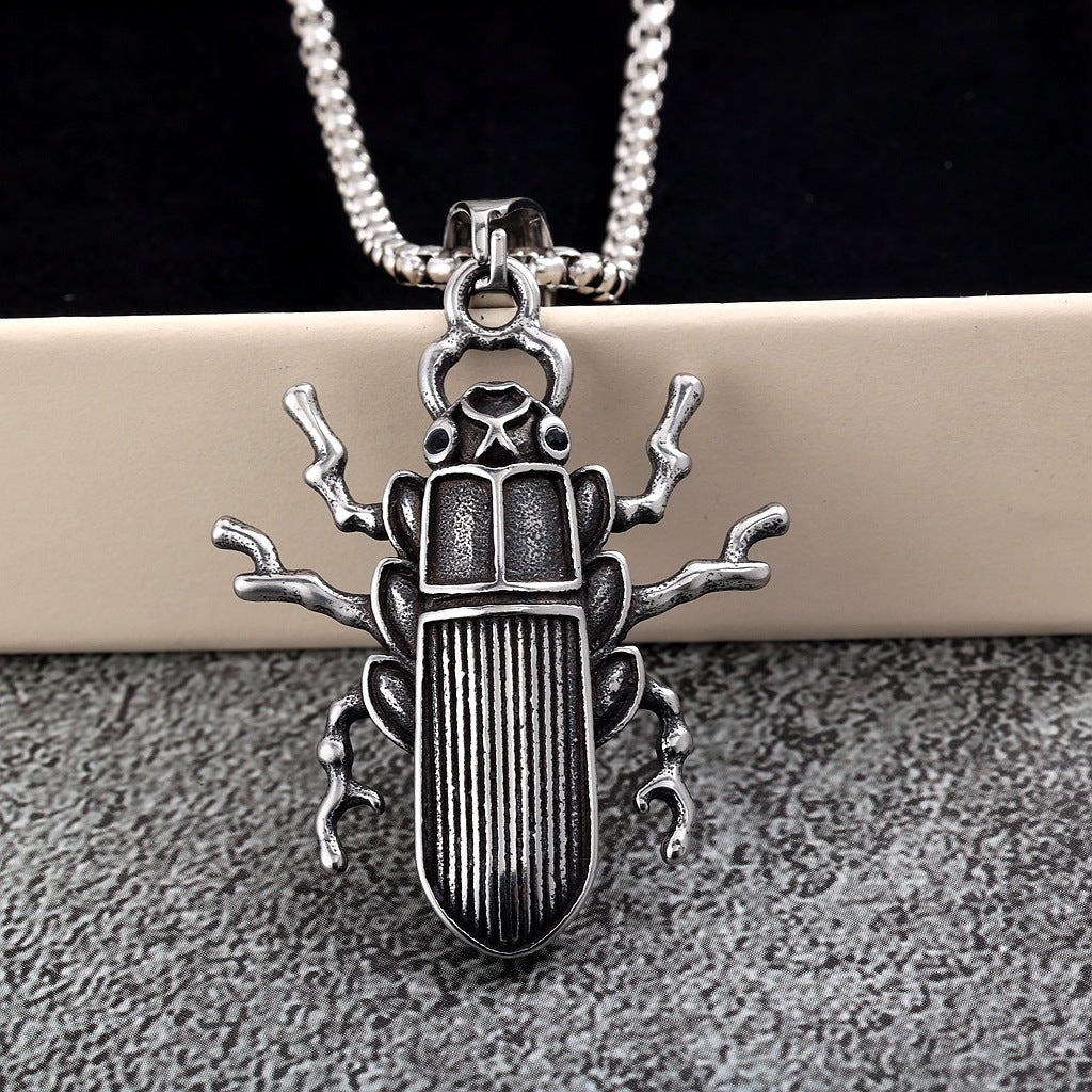 Vintage Stainless Steel Pendant Necklace