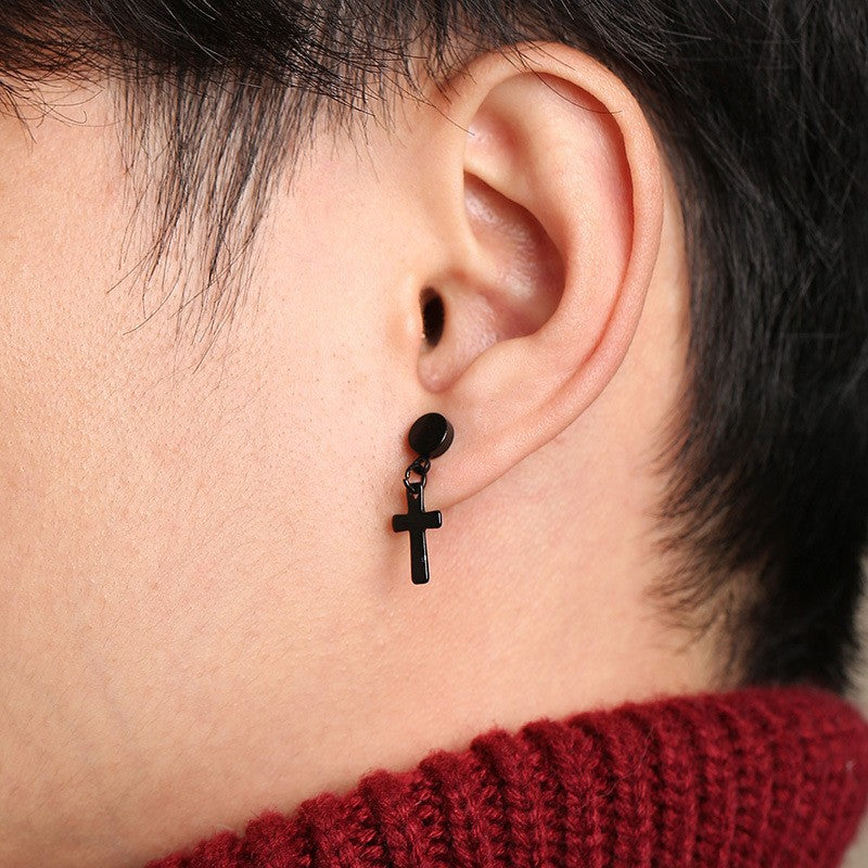 Stainless Steel Cross Earrings