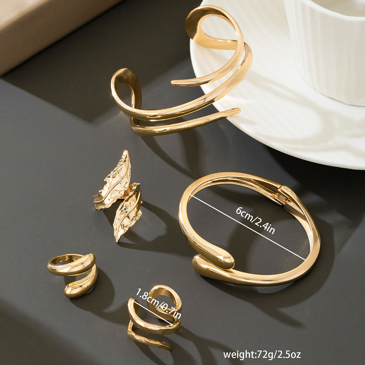 Planderful Vienna Verve Women's Heavy Metal Jewelry Set