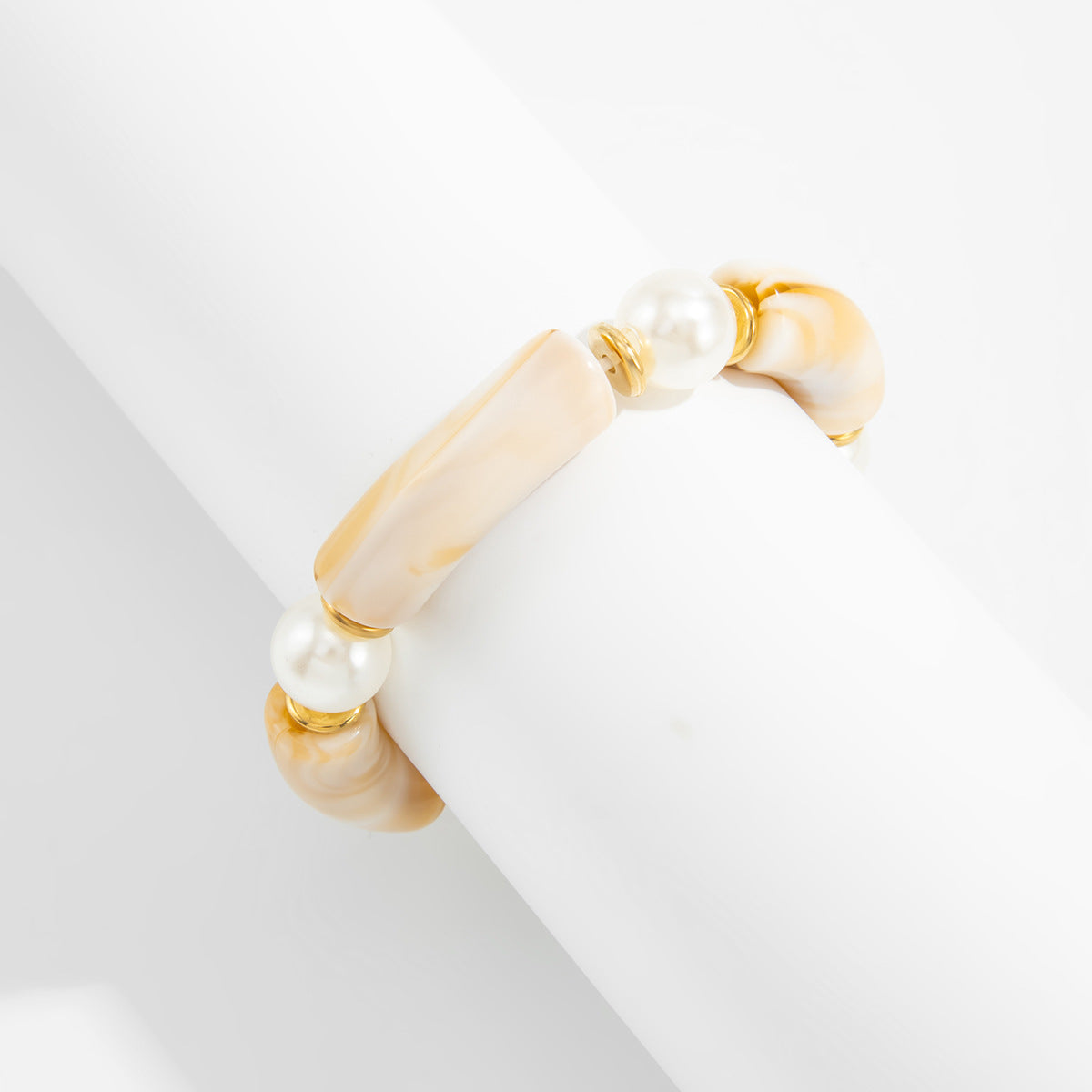 Planderful Amber Beaded Elastic Bracelet Vienna Verve Statement Jewelry For Women Fashion Lovers