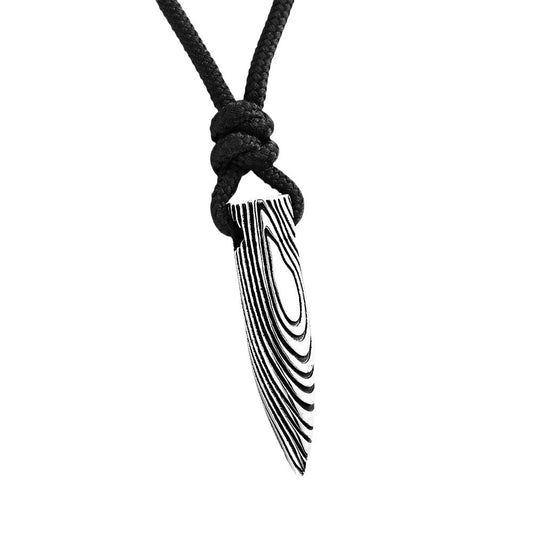 Unisex Titanium Steel Bullet Pendant Necklace - Trendy Retro Gift for Him and Her