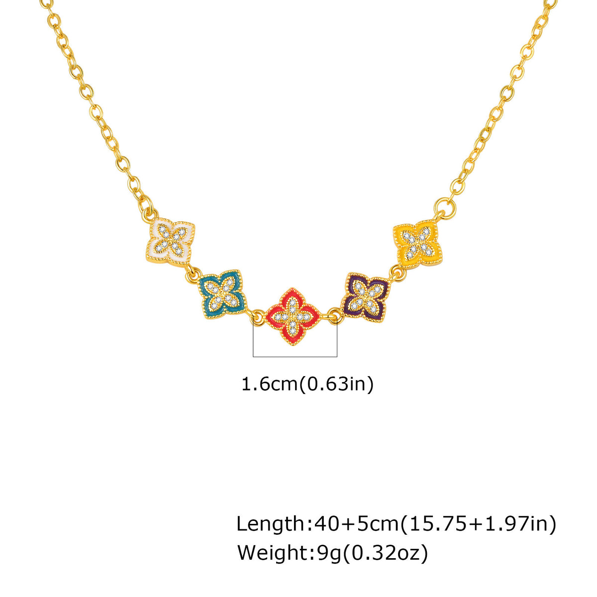 Cross Floral Necklace