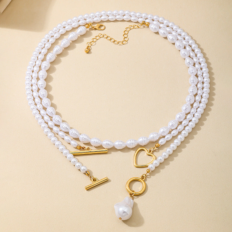 Planderful Vienna Verve Necklace – Elegant Baroque Design with Imitation Pearls