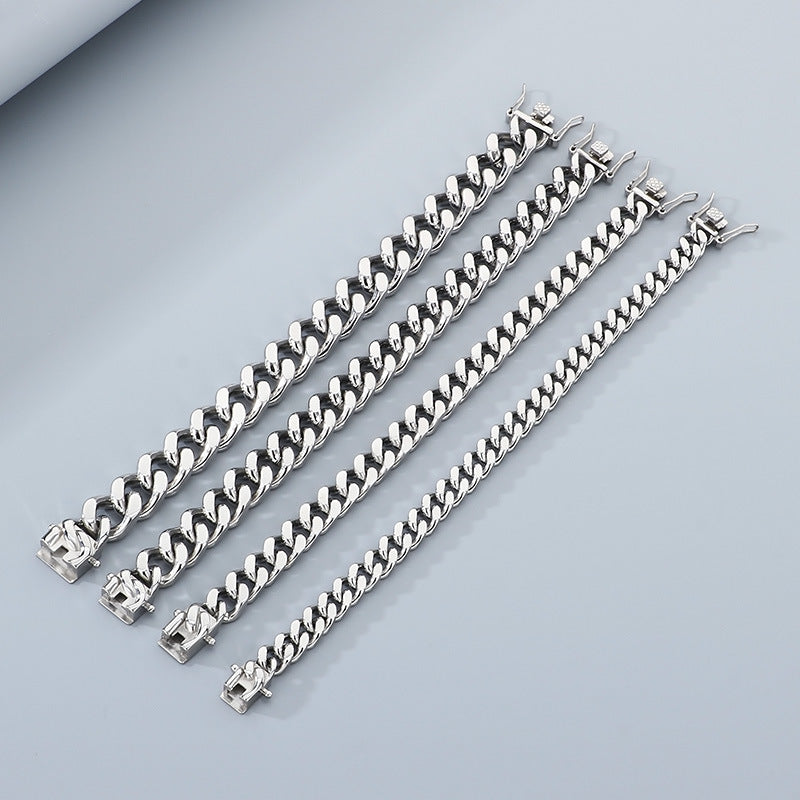 Planderful Mens Dragon Beard Buckle Cuban Chain Bracelet