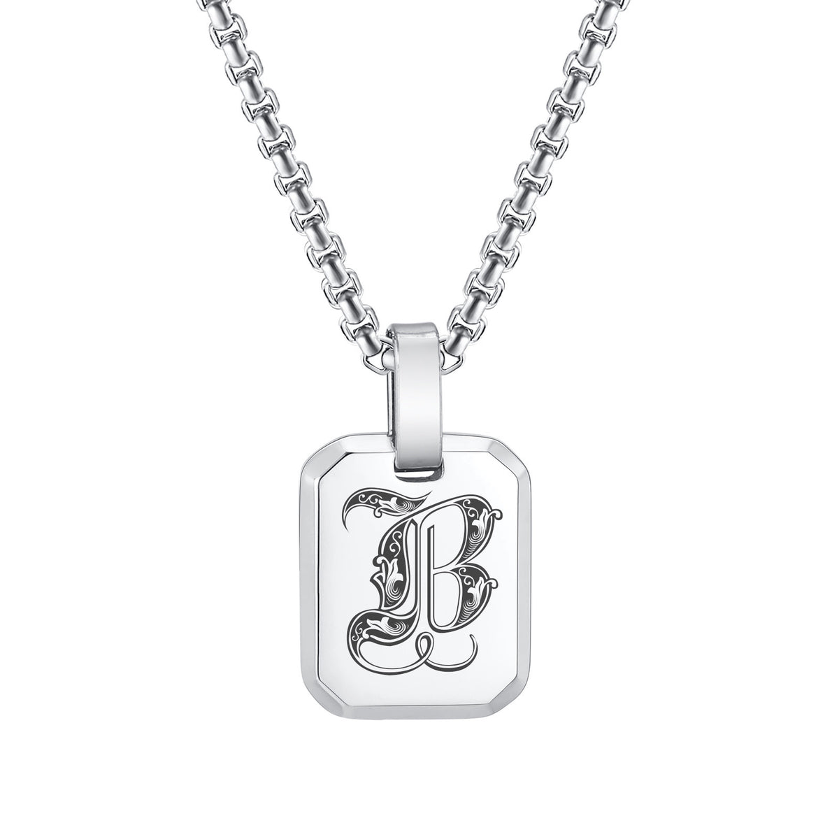 Stainless Steel Initial Letter & Blank Pendants