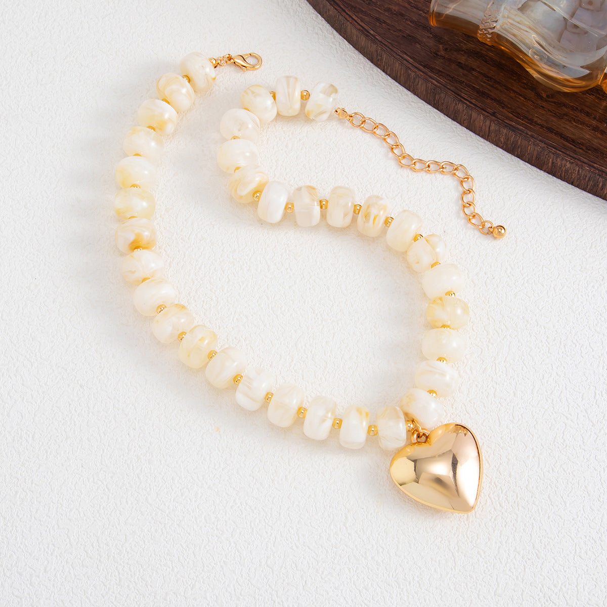 Candy-Color Heart Beaded Necklace