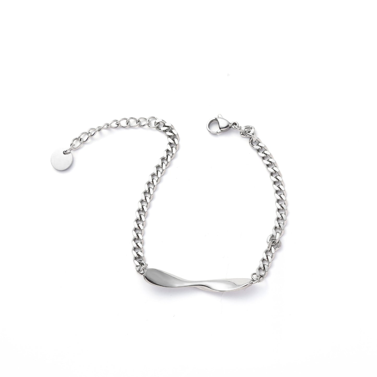 Planderful Jewelry Mobius Couple Bracelet Engraved Steel Gift For Valentine's Lovers