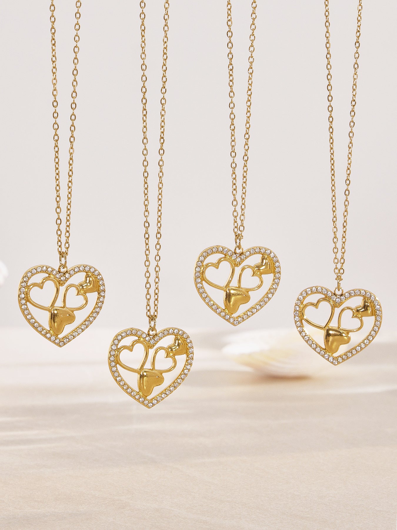 Planderful Zircon Necklace Versatile 18k Gold Plated Women