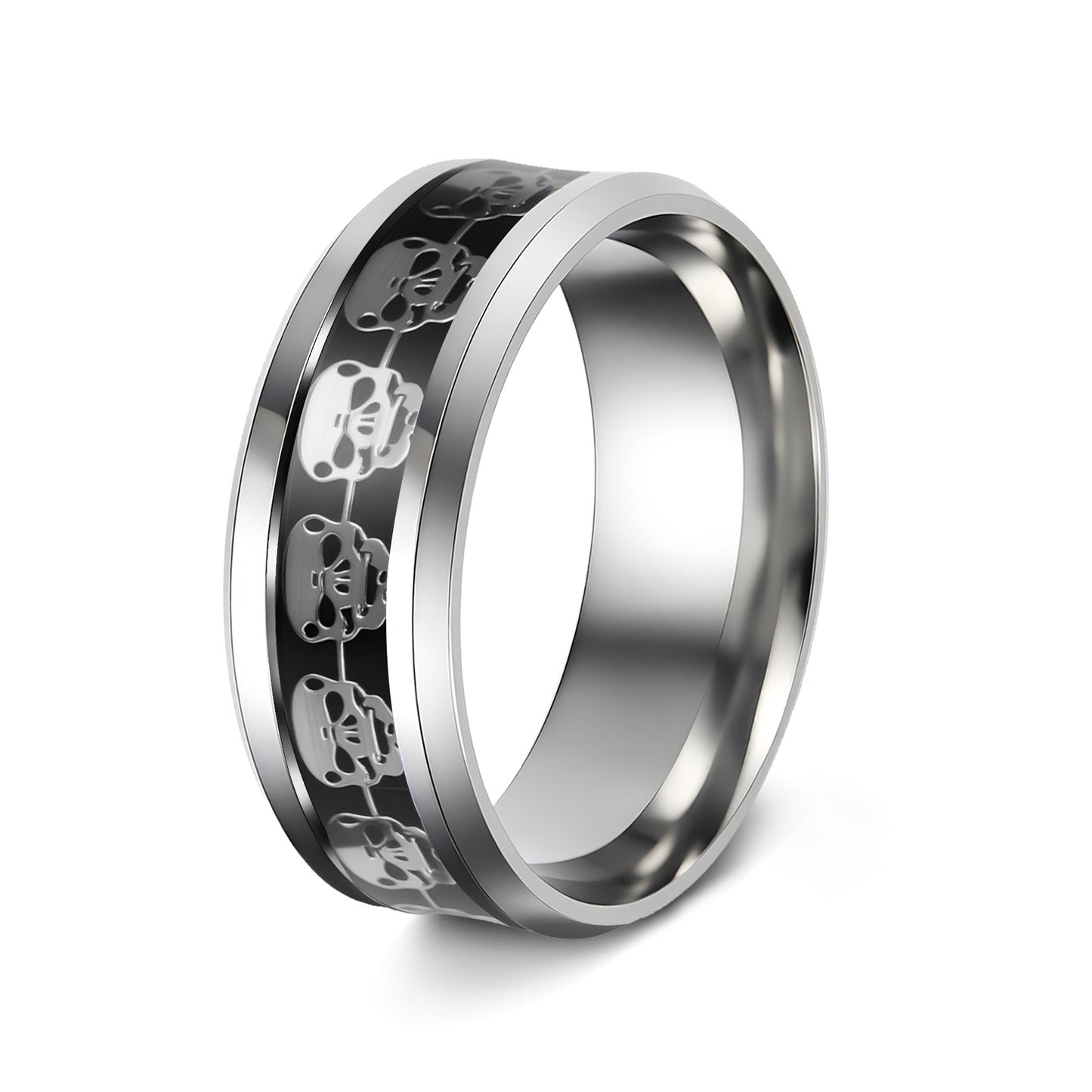 Planderful Everyday Genie Punk Skull Ring For Unisex Style In Durable Steel For Halloween Fashion