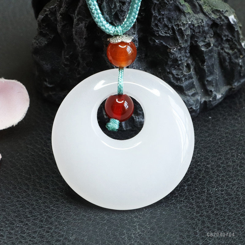 Golden Silk Jade Princess Buckle Pendant