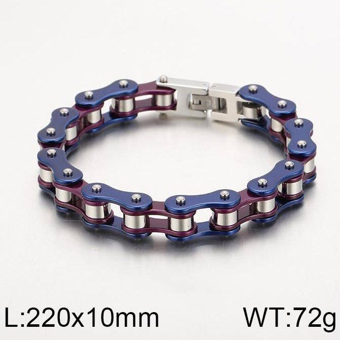Stylish Stainless Steel Bicycle Chain Bracelet for Men - Hip and Trendy Men's Jewelry