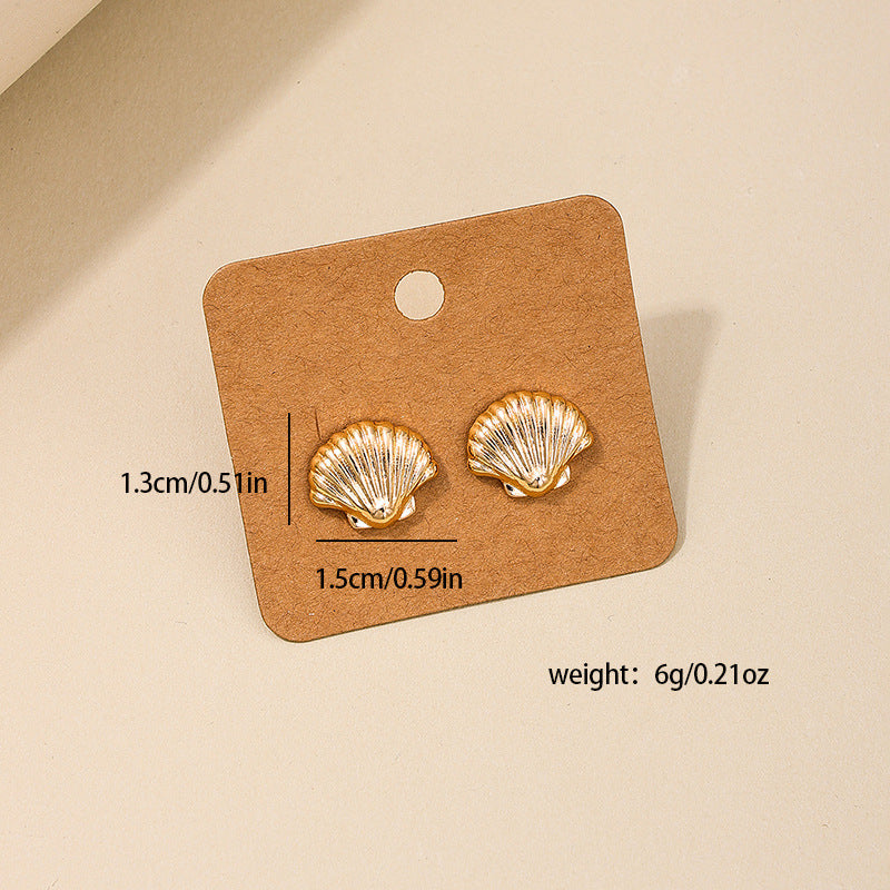 Wholesale European and American Heart Shell Earrings - Vienna Verve Collection