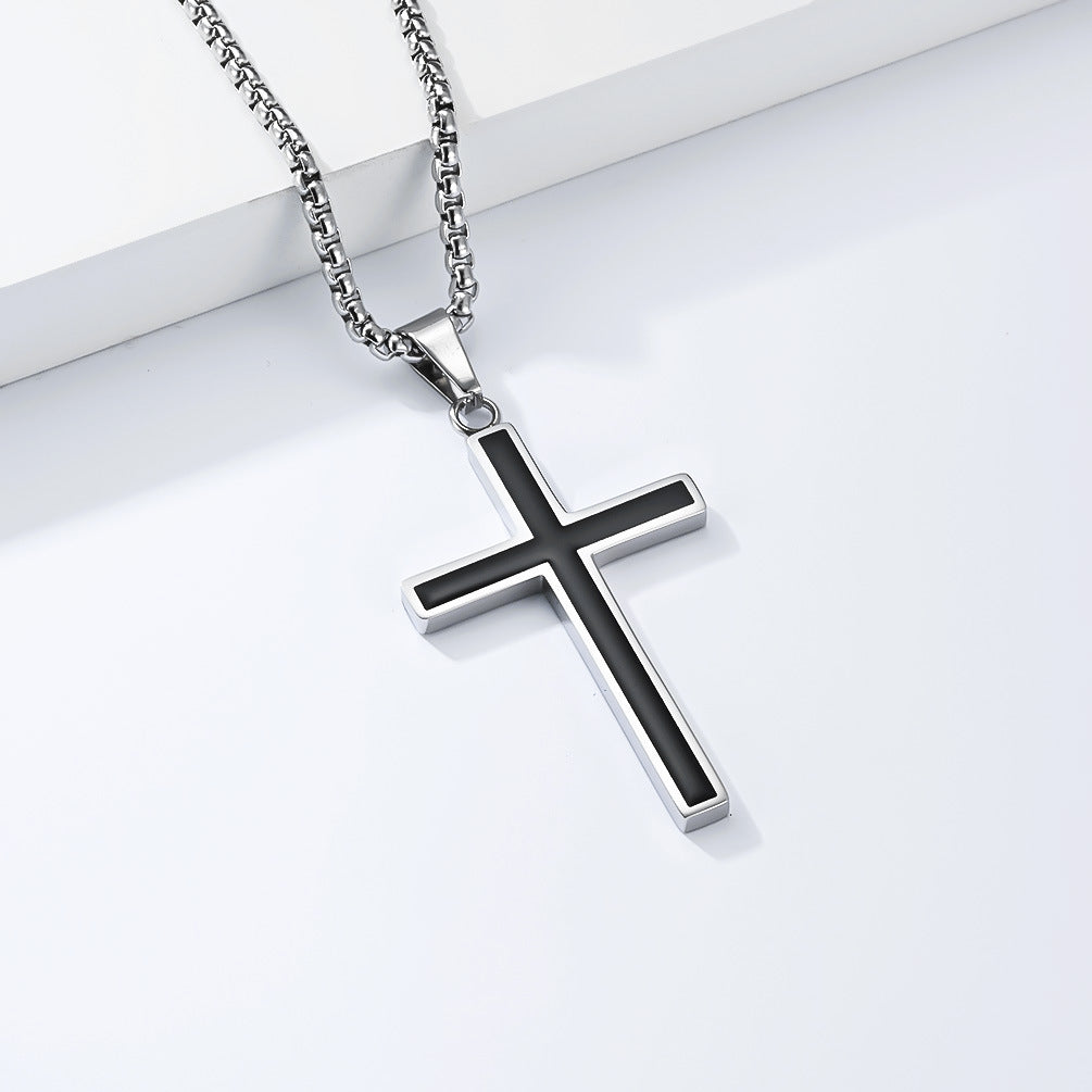 Cross Necklace Unisex Titanium Steel Pendant Planderful Collection Everyday Genie Fade Resistant Durable