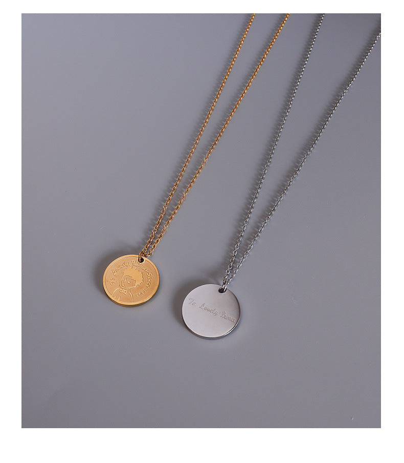 Regal Golden Prince Pendant Necklace with Retro Charm