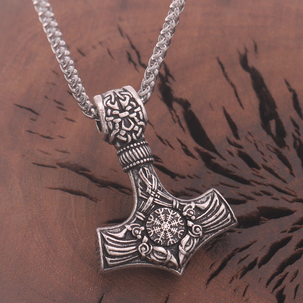 Viking Legacy Starry Sky Compass Necklace for Men