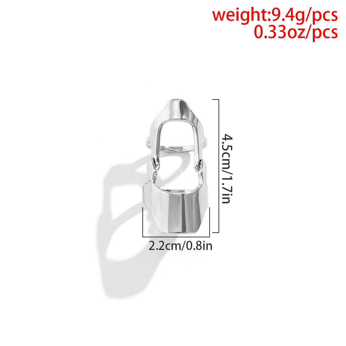 Geometric Retro Hip-hop Hollow Design Bendable Joint Ring