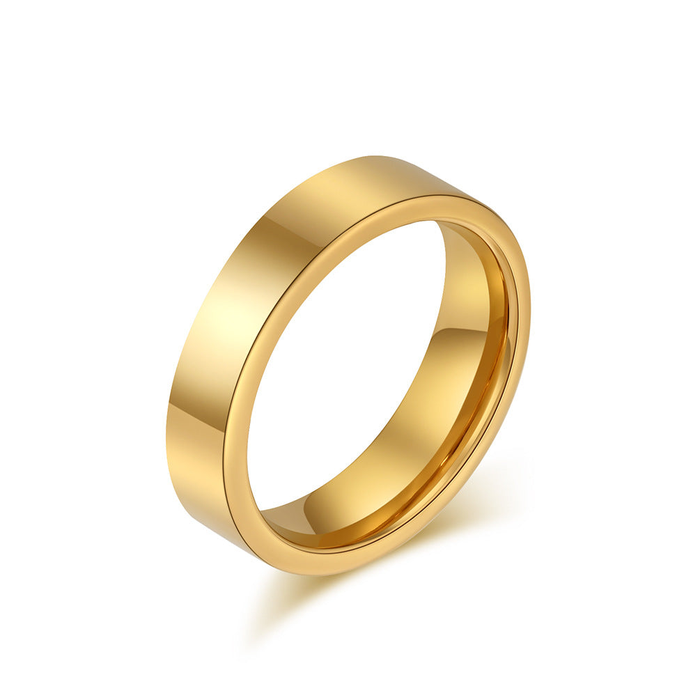 4/6/8mm Tungsten Carbide Ring Minimalist Tungsten Gold Couple Gift
