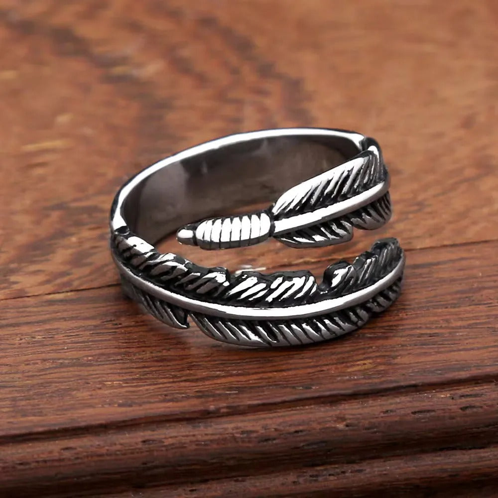 Vintage Viking Stainless Steel Men's Ring