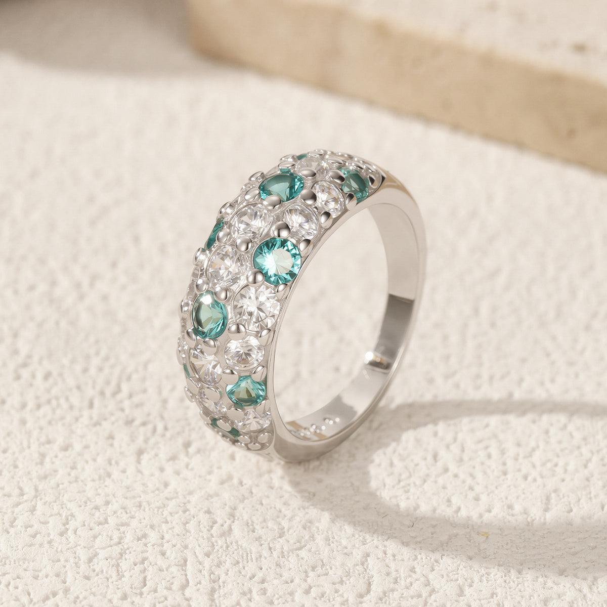 925 Sterling Silver Paraiba-Color Ring