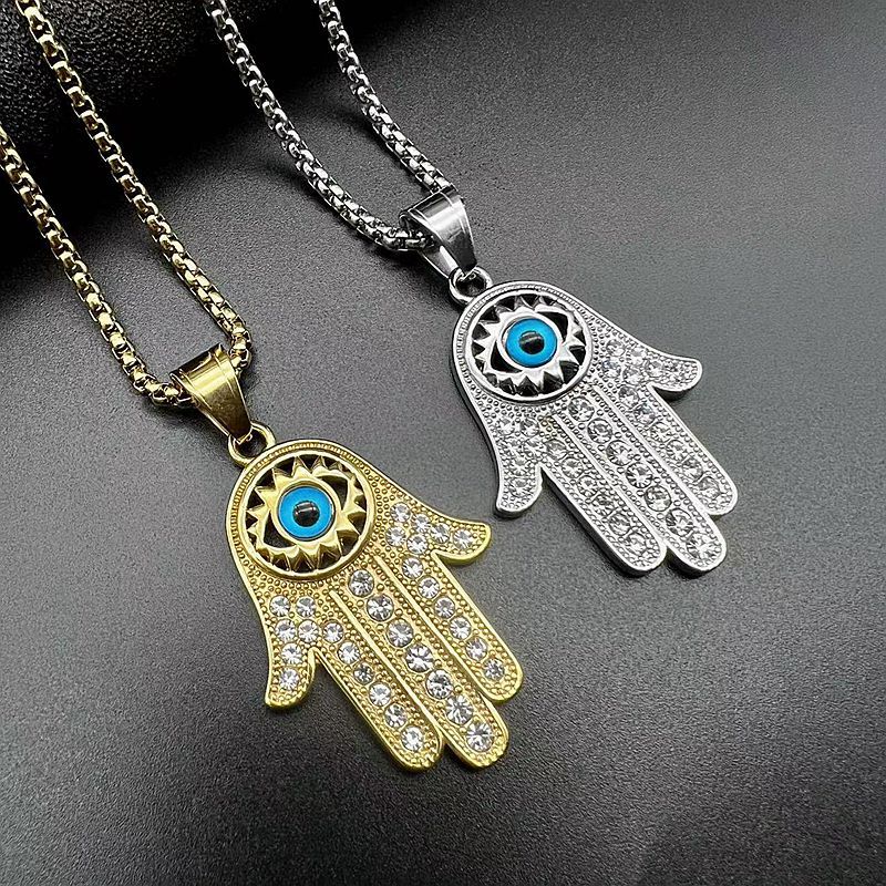 Rhinestone Necklace – Statement Fatima Hand