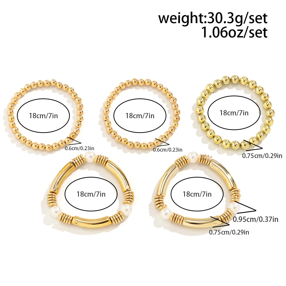 Planderful Beaded Bracelet Set for Women Versatile Exaggerated Multi Layer Design Statement Jewelry Vienna Verve