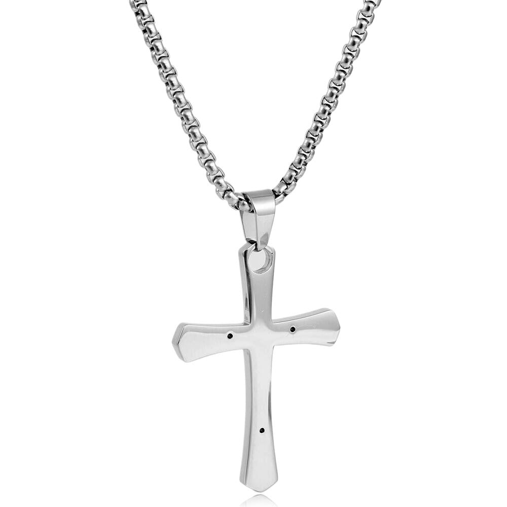 European And American Stainless Steel Cross Pendant Necklace