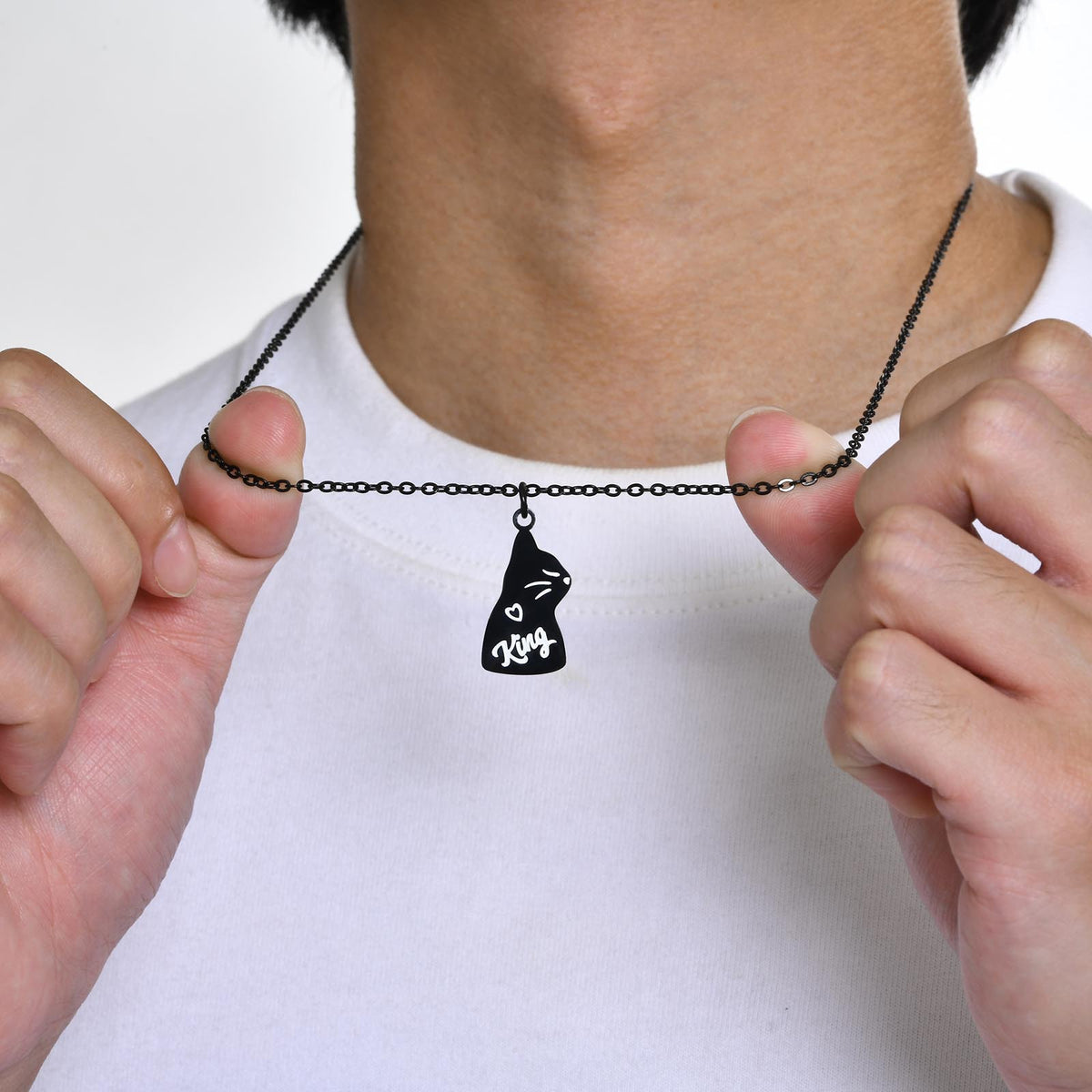 Black Stainless Steel Necklace Unisex