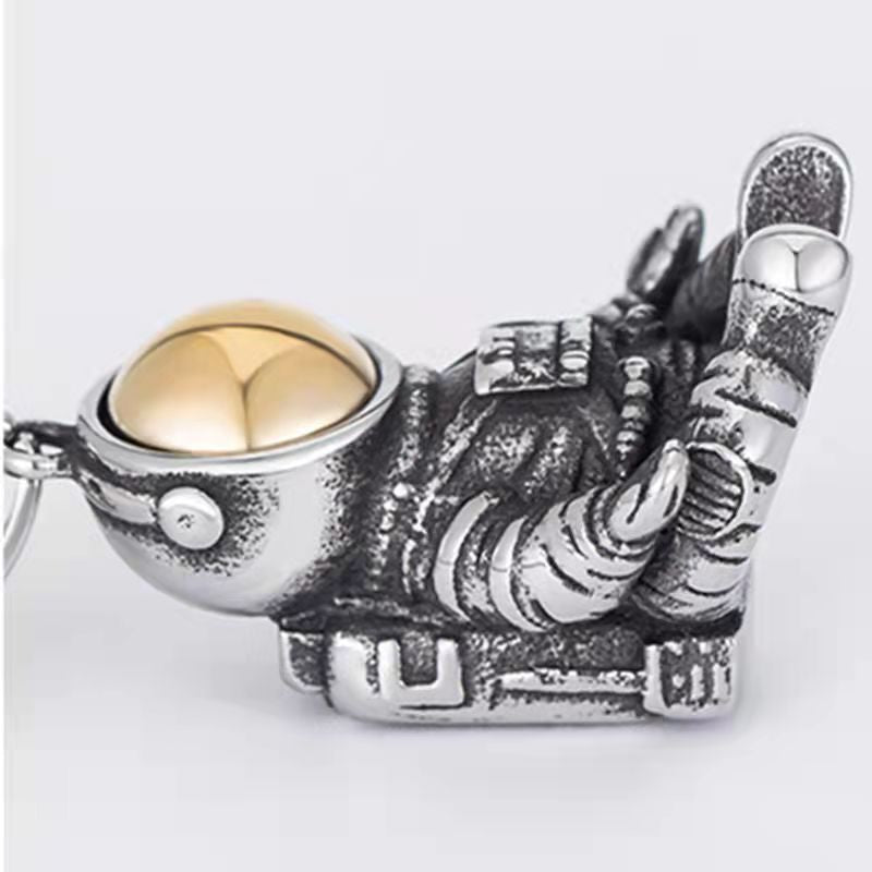 Astronaut Pendant For Unisex Protection Statement Hip Hop Style Bold Retro Vibe Planderful