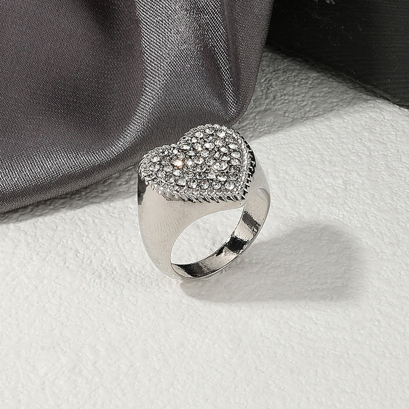 Heartfelt Elegance: Premium Metal Love Ring for Women - Vienna Verve Collection