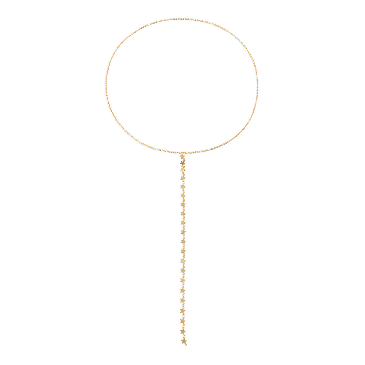 Star Tassel Vienna Verve Thin Chain Metal Necklace