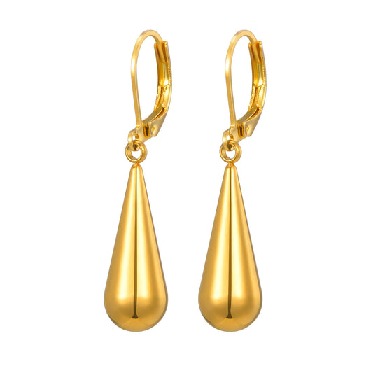 Polished Gold-Tone Statement Earrings