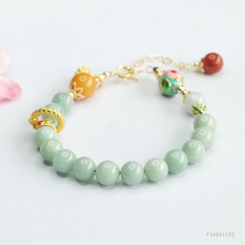 Jadeite Round Bead 8 mm Bracelet