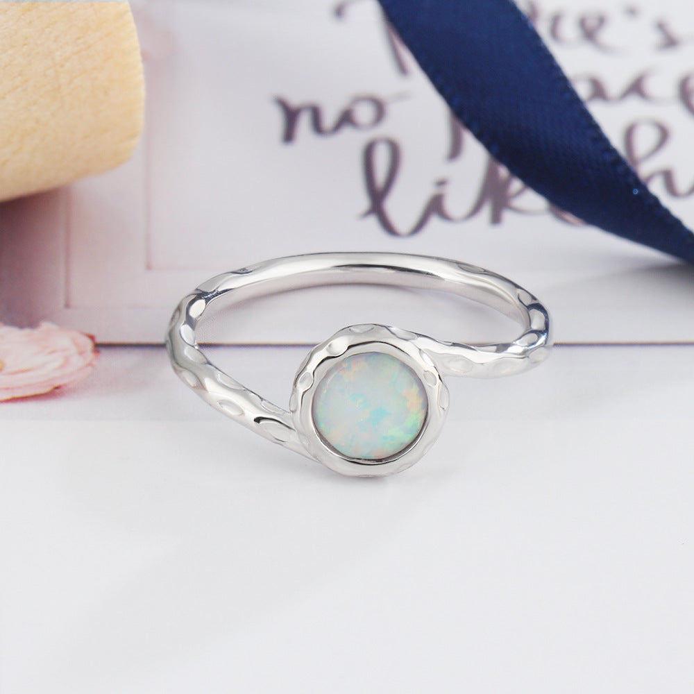 Planderful Jewelry Opal Ring in Sterling Silver