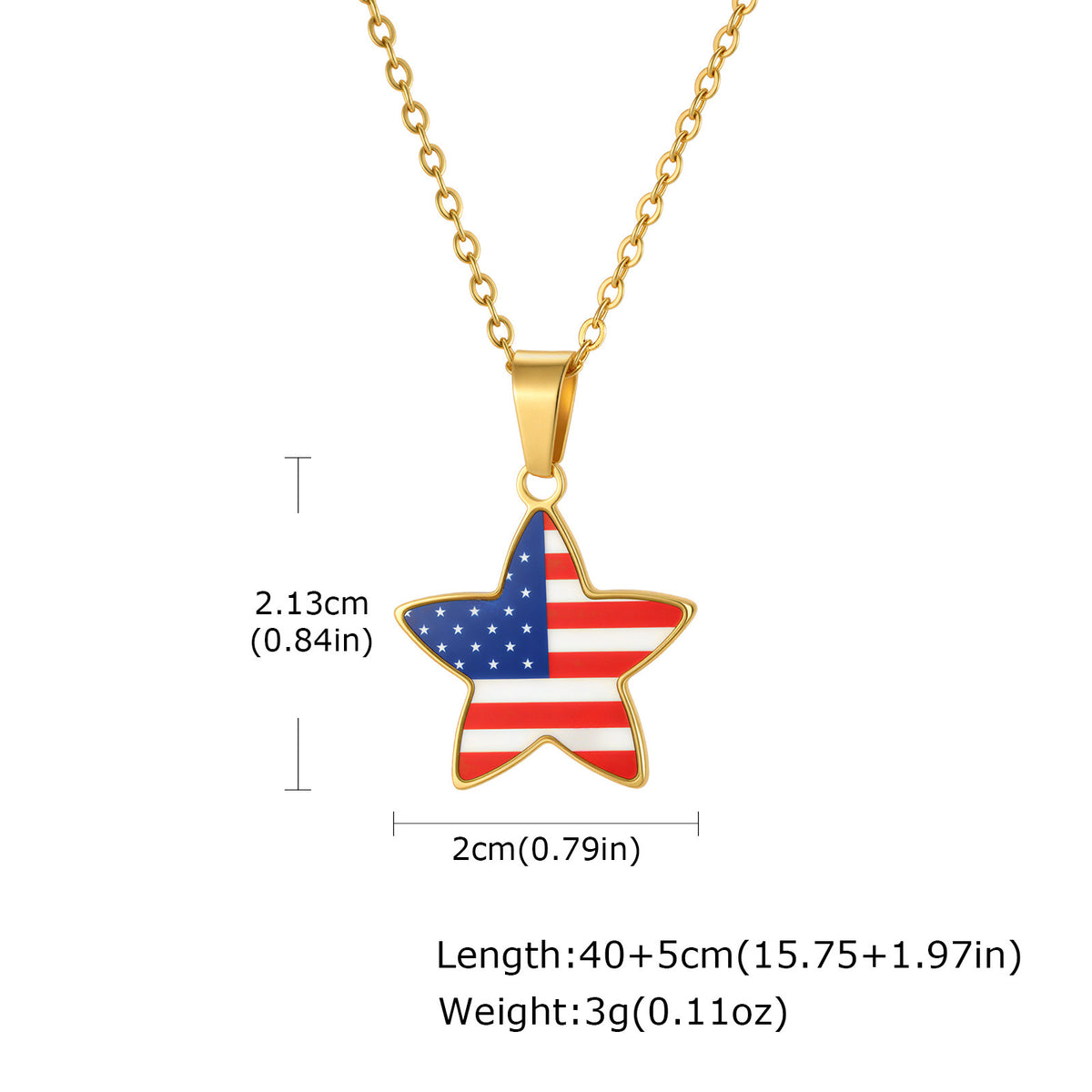 Men And Women Flag Stainless Steel Necklace